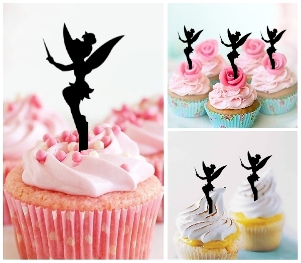 Laser Cut Tinkerbell Peter Pan cupcake topper