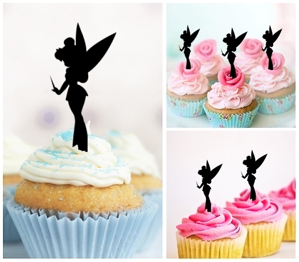 Laser Cut Tinkerbell Peter Pan cupcake topper