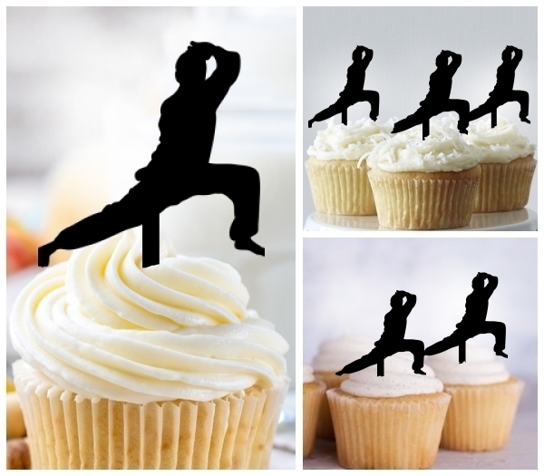 Laser Cut Kung Fu cupcake topper