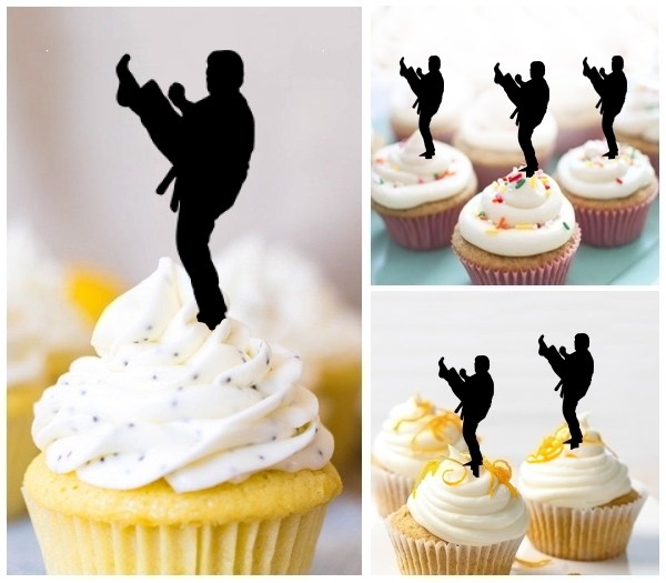 Laser Cut Karate Posture cupcake topper