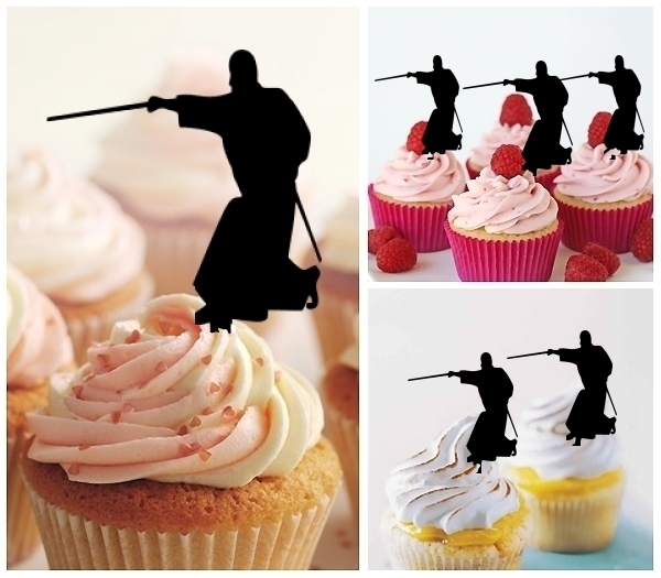 Laser Cut Samurai Iaido cupcake topper