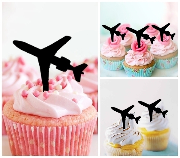 Laser Cut Airplane cupcake topper