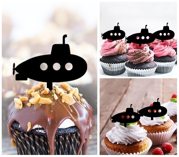 Laser Cut Submarine cupcake topper