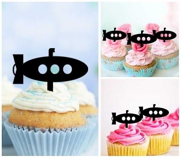 Laser Cut Submarine cupcake topper