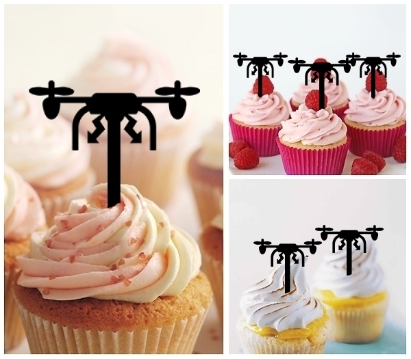 Laser Cut Drone cupcake topper