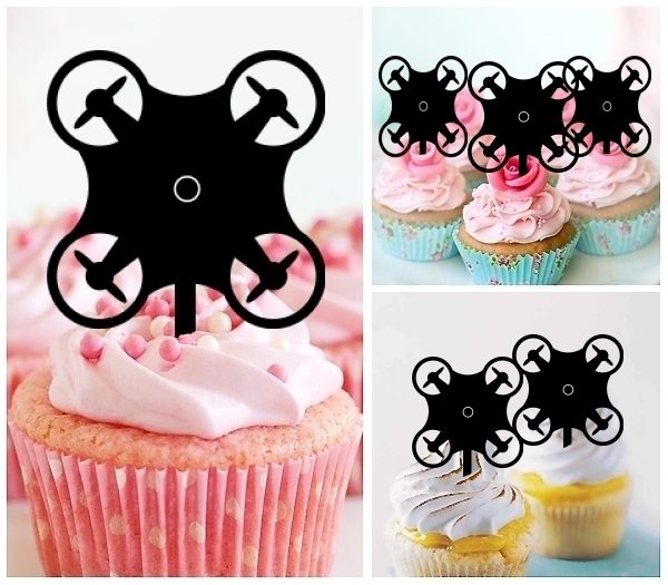 Laser Cut Drone cupcake topper