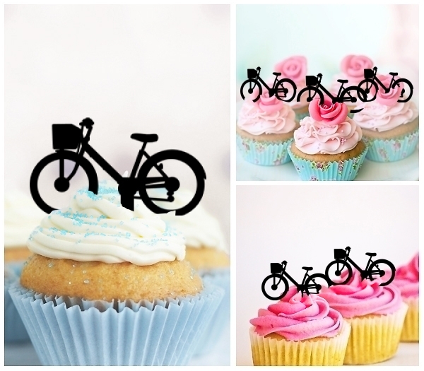 Laser Cut Bicycle cupcake topper