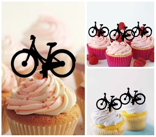 Laser Cut Bicycle cupcake topper