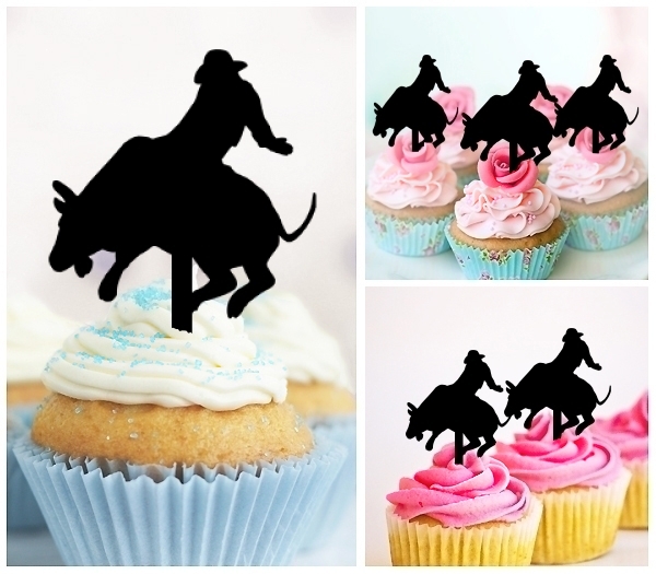 Laser Cut Rodeo Bullfighter Matador cupcake topper