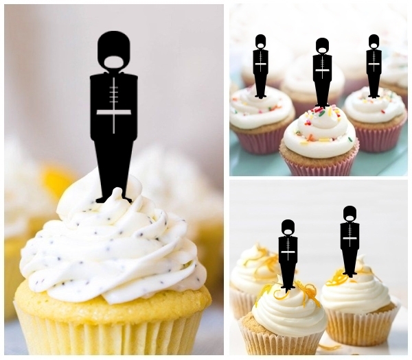 Laser Cut British Army cupcake topper