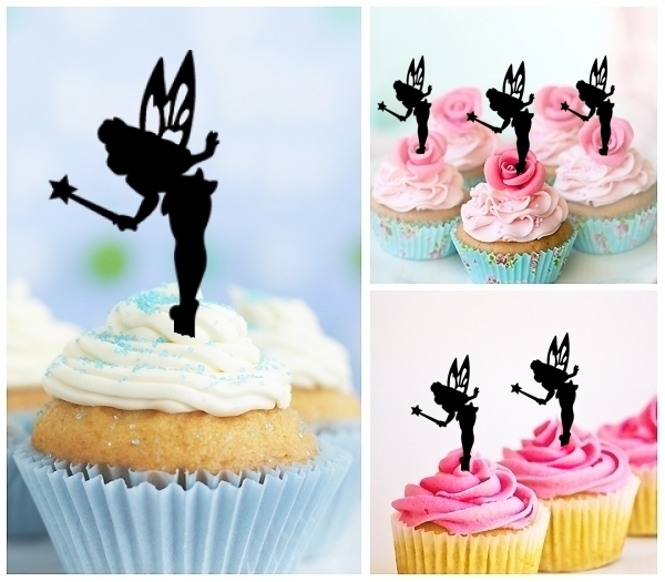 Laser Cut Neverland Tinkerbell Fairy cupcake topper