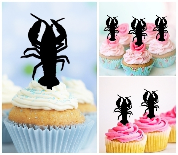 Laser Cut Lobster cupcake topper