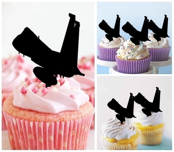 Laser Cut Jet Fighter cupcake topper