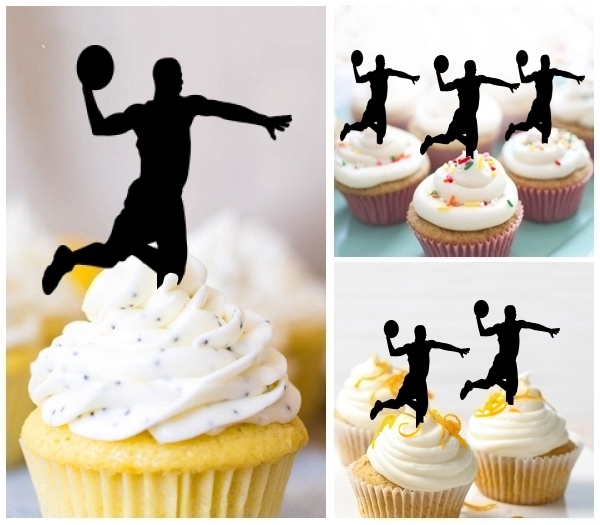 Laser Cut Basketball Slam Dunk cupcake topper