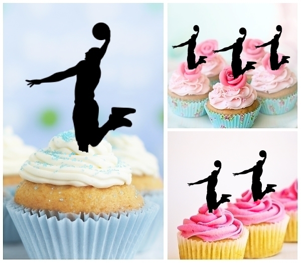 Laser Cut Basketball Slam Dunk cupcake topper