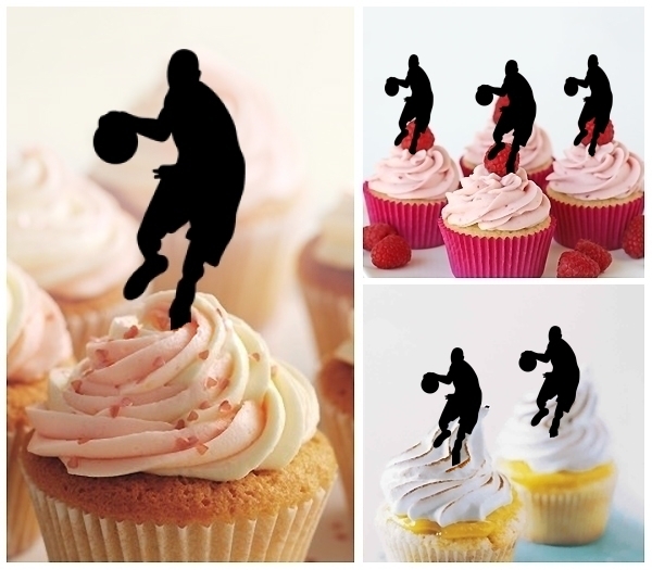 Laser Cut Basketball Point Guard cupcake topper