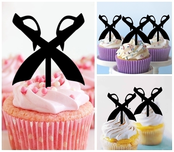 Laser Cut Pirate Swords cupcake topper