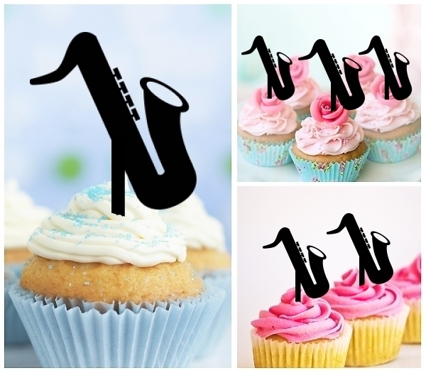 Laser Cut Saxophone cupcake topper