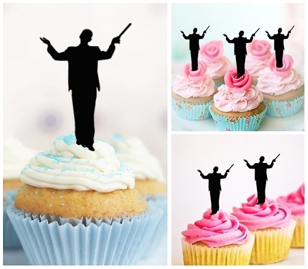 Laser Cut Orchestra Conductor cupcake topper