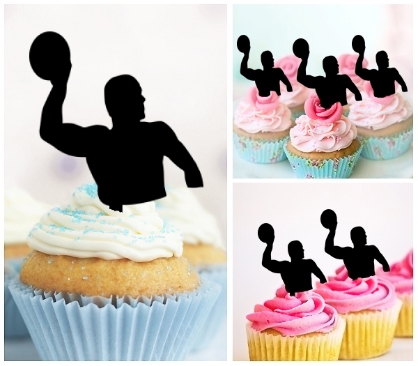 Laser Cut Water Polo cupcake topper