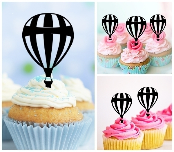 Laser Cut Hot Air Balloon cupcake topper