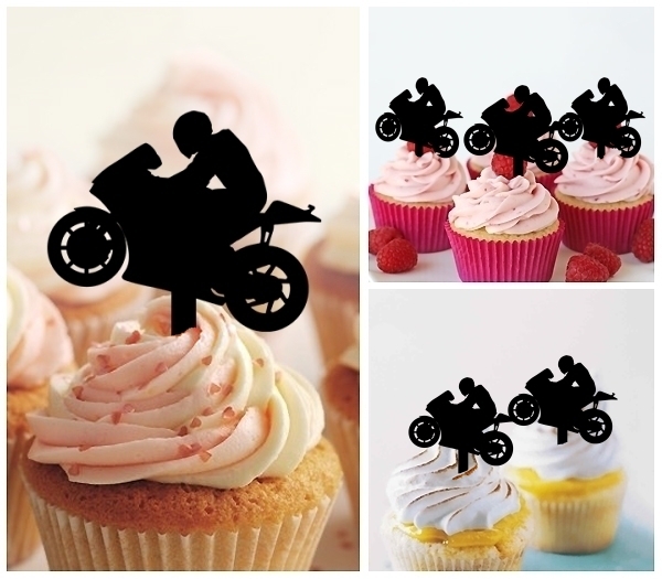 Acrylic Toppers Motorcycle Racing Sport Design