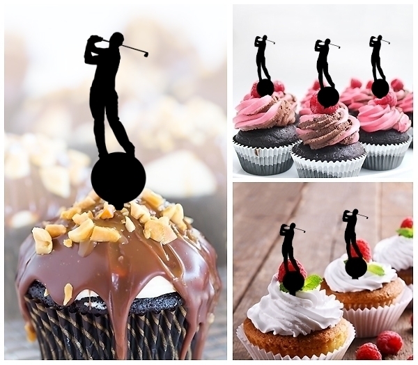 Laser Cut Golf Hole in One cupcake topper