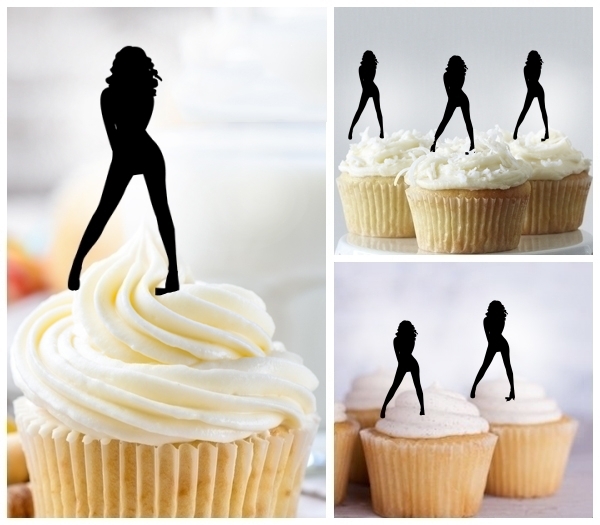 Laser Cut Supermodel cupcake topper