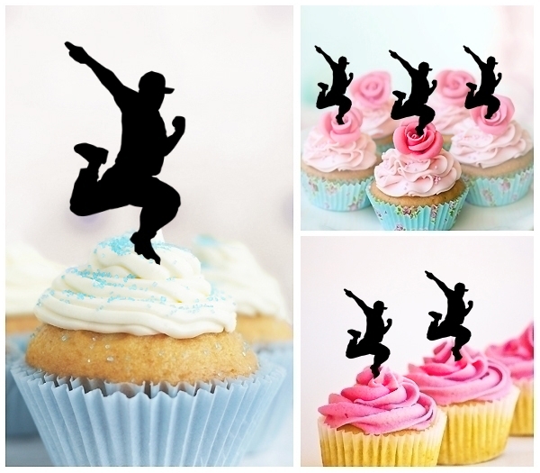 Laser Cut Hip Hop Dancing cupcake topper