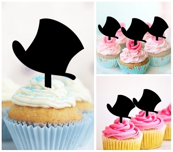 Laser Cut Top Hat cupcake topper