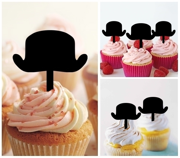 Laser Cut Top Hat cupcake topper