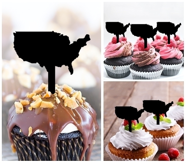 Laser Cut America cupcake topper