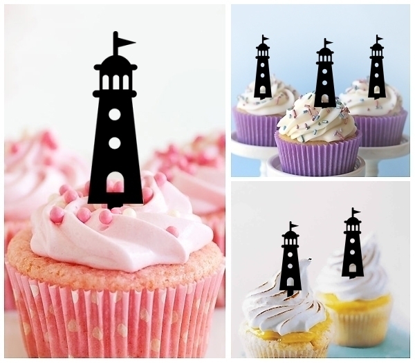 Laser Cut Lighthouse cupcake topper