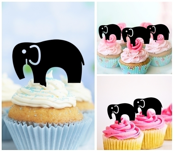 Laser Cut Elephant cupcake topper