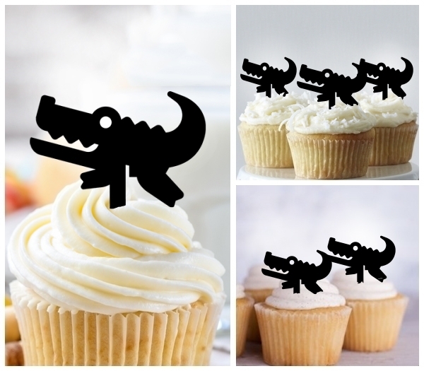 Laser Cut Alligator cupcake topper