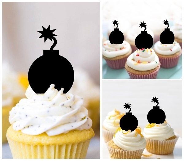 Laser Cut Bomb cupcake topper