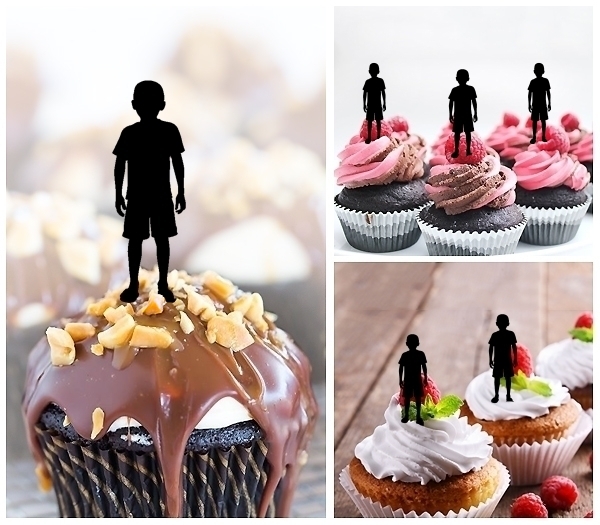 Laser Cut Boy Kid cupcake topper