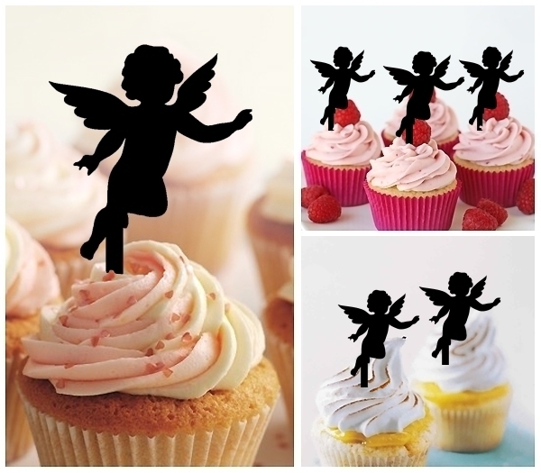 Laser Cut Cupid Angel of Love cupcake topper