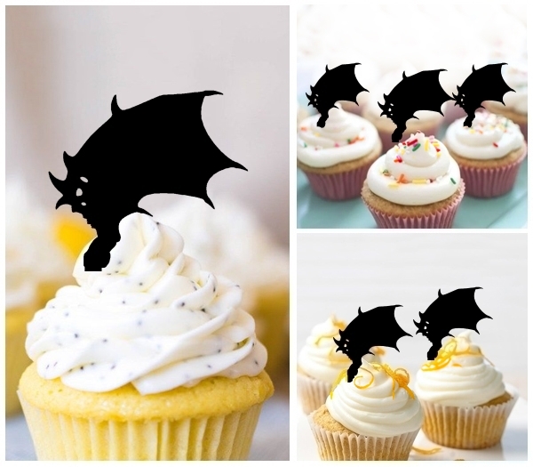 Laser Cut Demon Wings cupcake topper