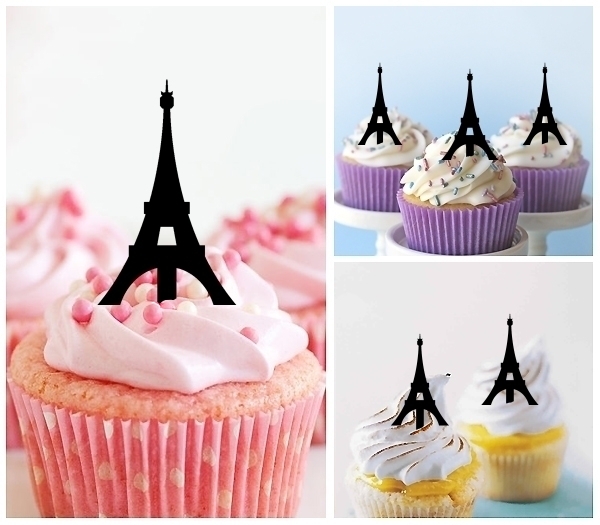 Laser Cut Eiffel Tower cupcake topper