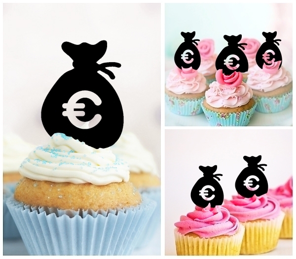 Laser Cut Euro Money Pouch cupcake topper