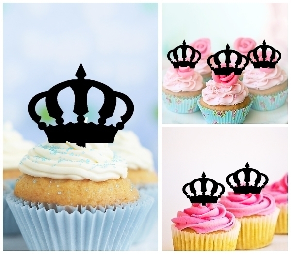 Laser Cut King Royal Crown cupcake topper