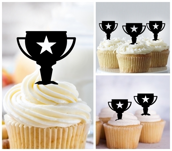 Laser Cut Trophy Award cupcake topper