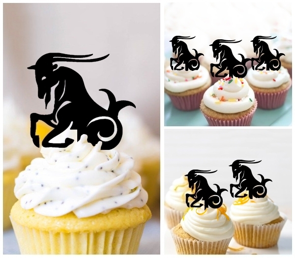 Laser Cut Zodiac Capricorn cupcake topper