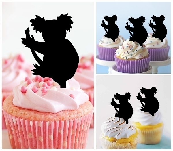 Laser Cut Australia Cute Koala Bear cupcake topper