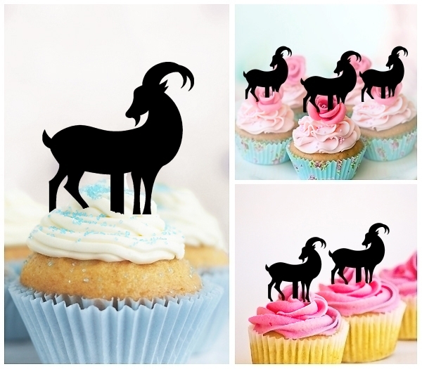 Laser Cut Goat cupcake topper