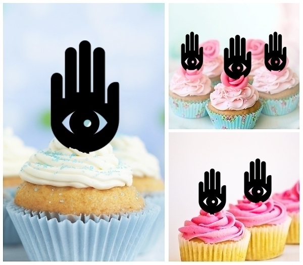 Laser Cut Hamsa The Hand of God cupcake topper