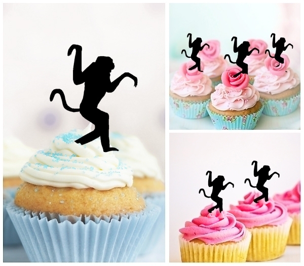 Laser Cut Funny Monkey cupcake topper