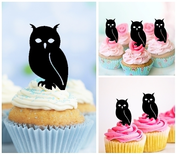 Laser Cut Night Owl cupcake topper