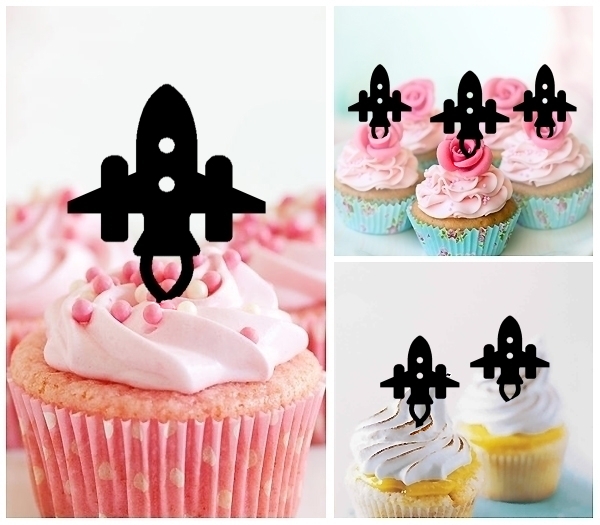 Laser Cut Spacecraft Galaxy cupcake topper